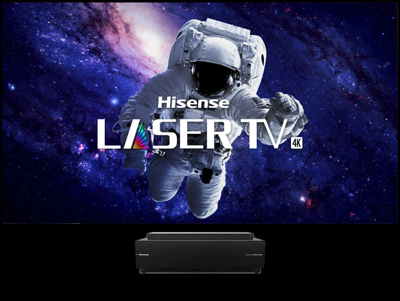 Hisense Laser T V4 K Astronaut Advertisement PNG Image