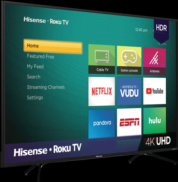 Hisense Roku T V4 K Interface PNG Image