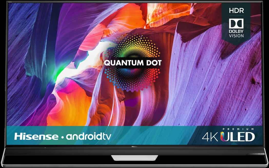 Hisense4 K U L E D Android T Vwith Quantum Dot Technology PNG Image