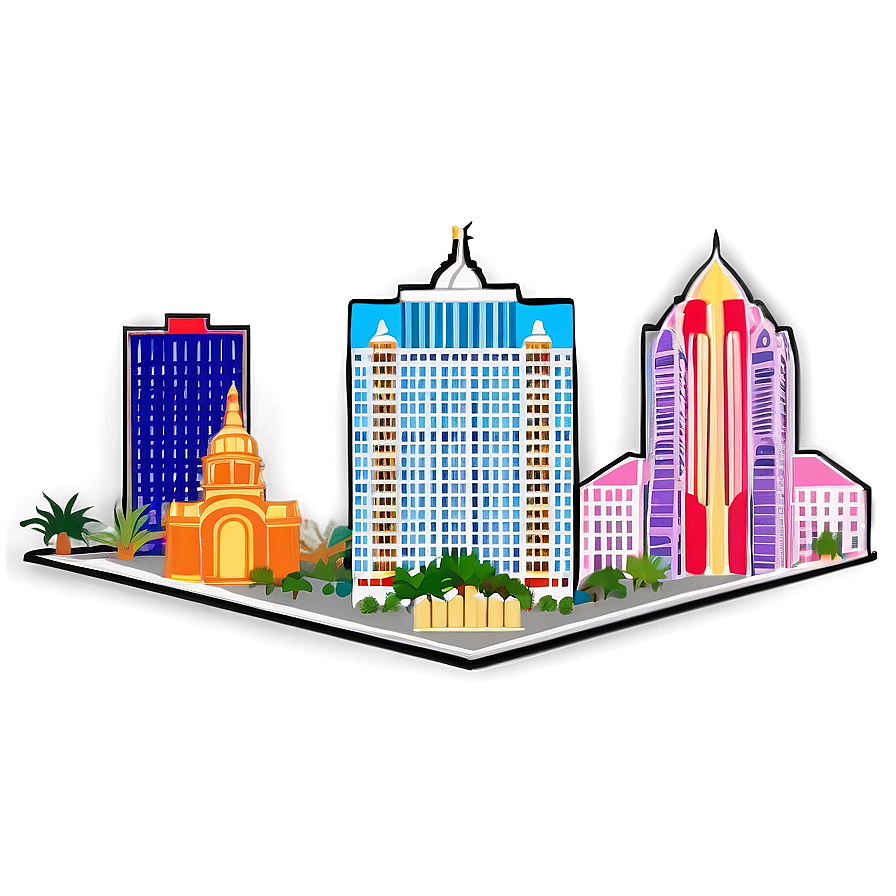 Historic Las Vegas Skyline Png Avv PNG Image