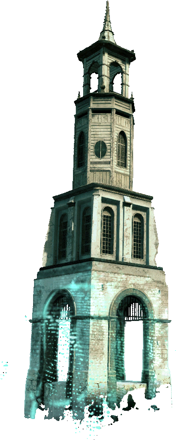 Historic Tower Digital Rendering PNG Image