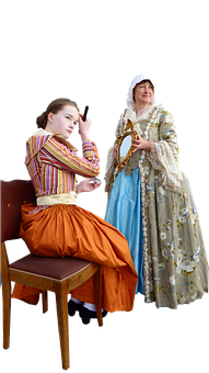 Historical Costume Rehearsal PNG Image