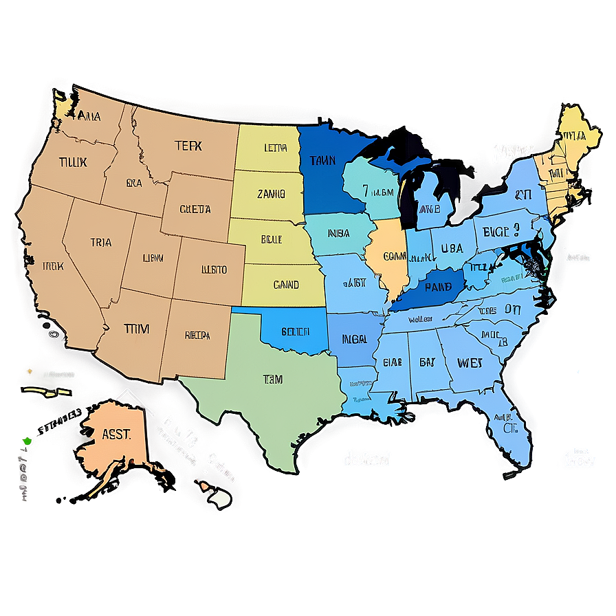 Historical States Map Usa Png Aln PNG Image