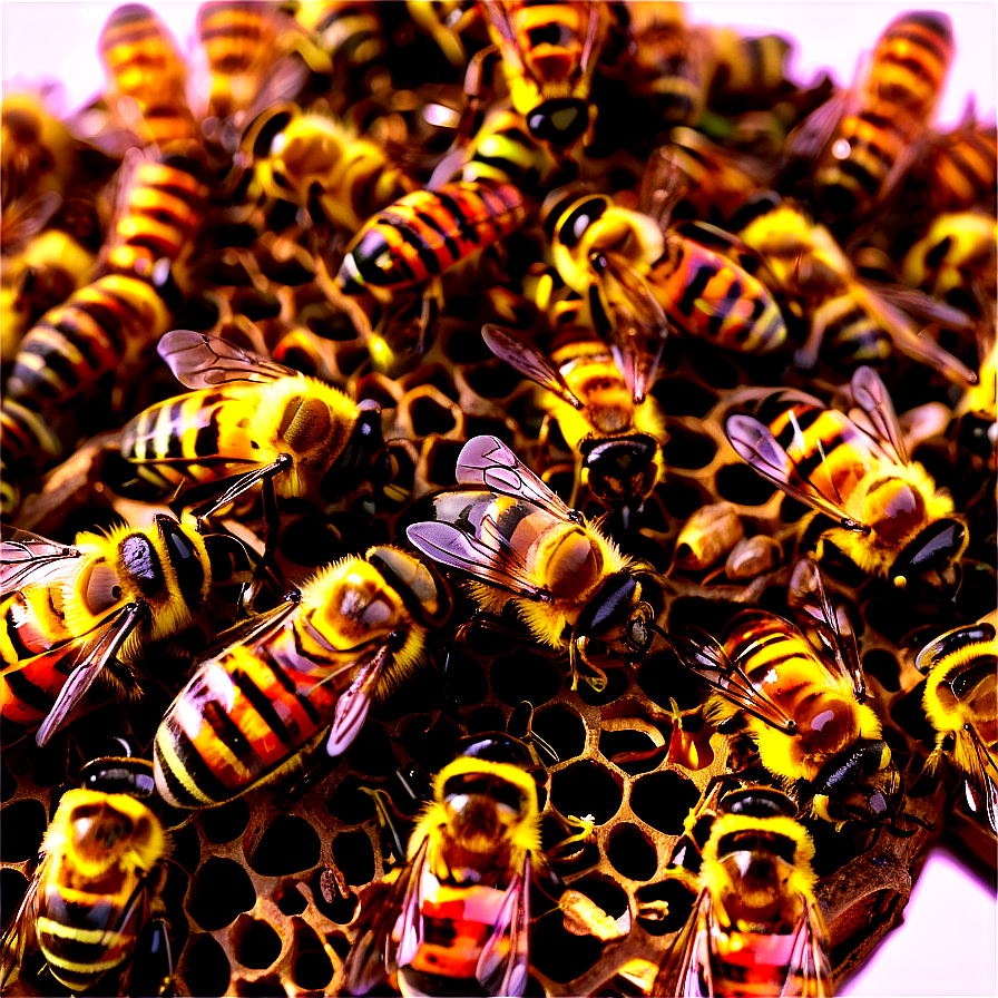 Hive Surrounded By Bees Png Vbb PNG Image