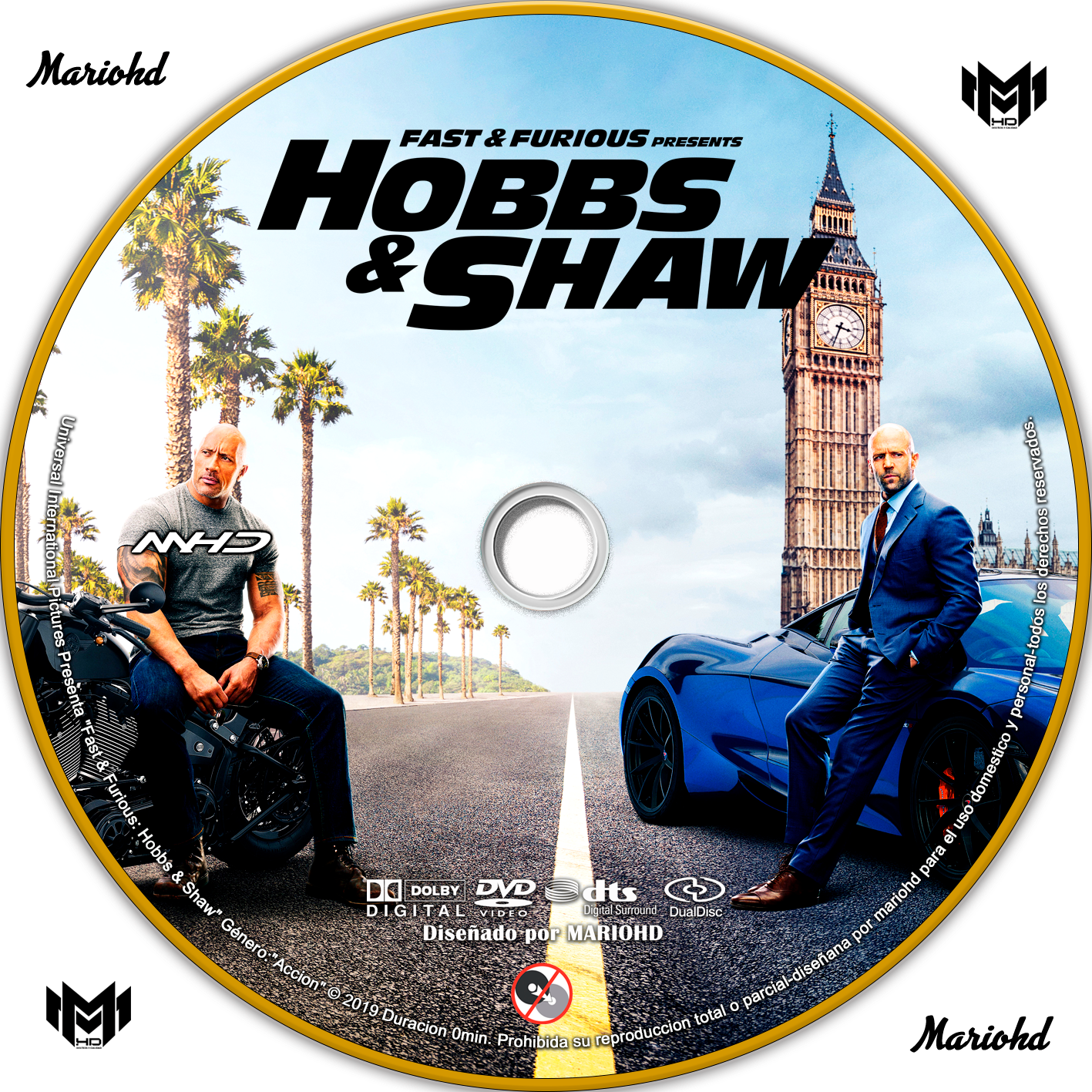 Hobbsand Shaw Fast Furious Spinoff D V D Cover PNG Image