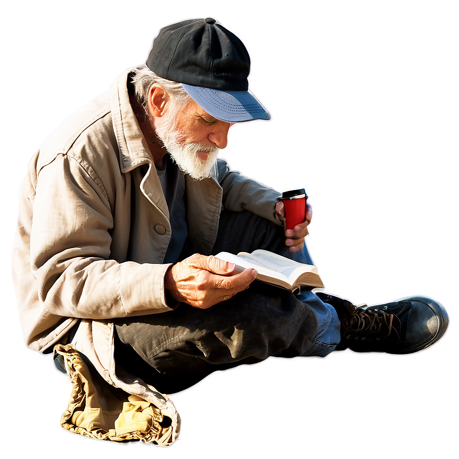 Hobo Reading A Book Png 66 PNG Image