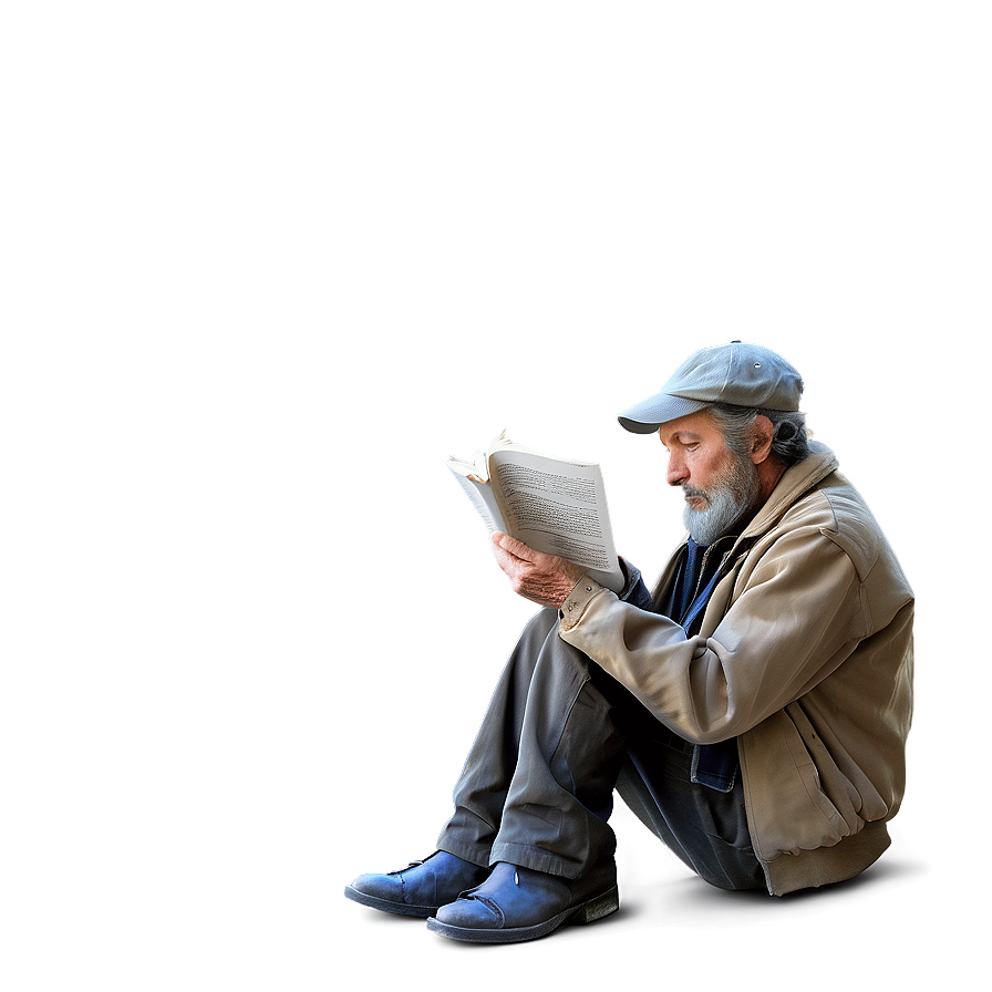 Hobo Reading A Book Png Inc PNG Image