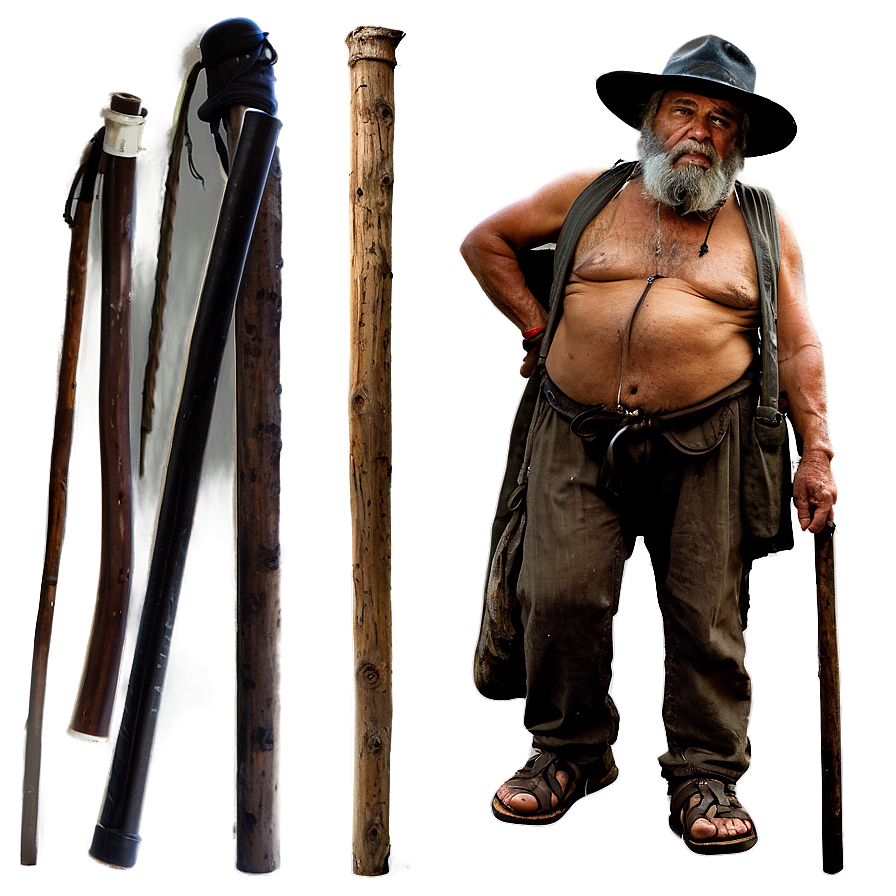 Hobo Walking Stick Png Tue PNG Image