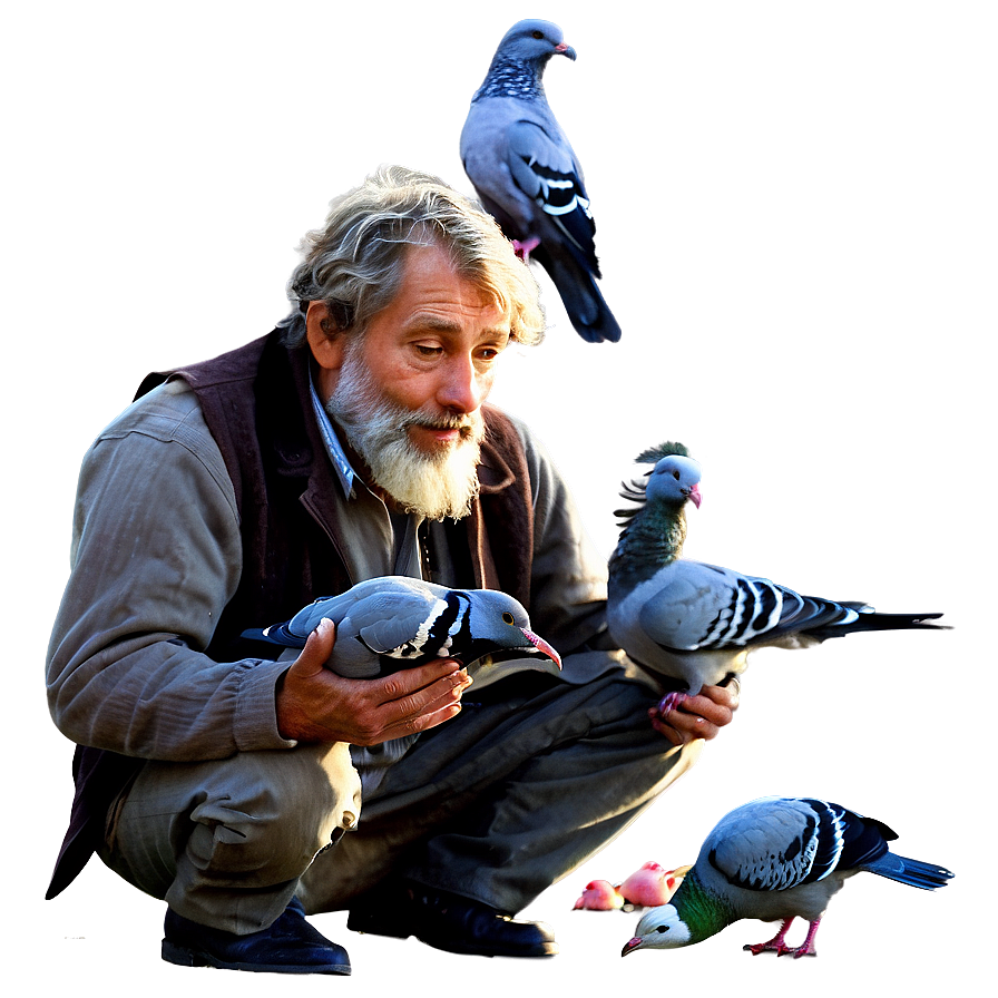 Hobo With Pigeons Png Xfm PNG Image