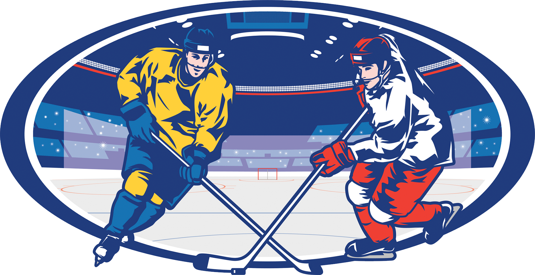 Hockey_ Faceoff_ Illustration PNG Image