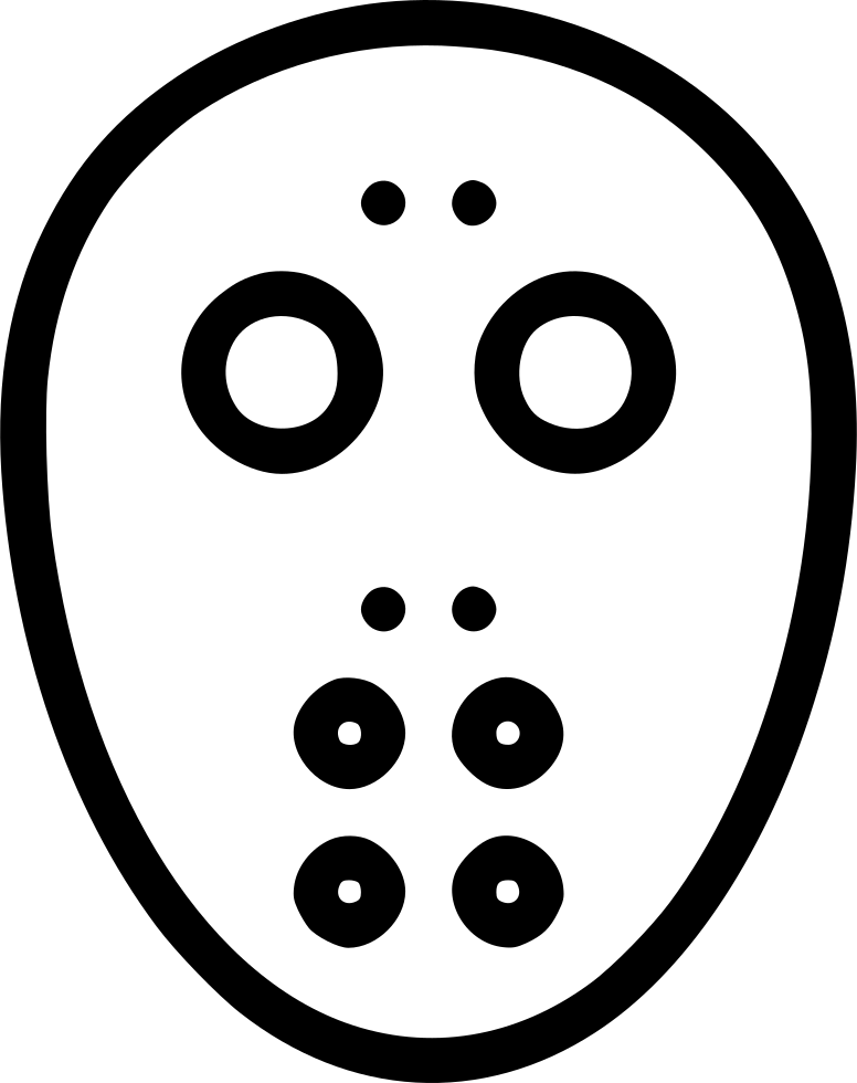 Hockey Goalie Mask Outline PNG Image