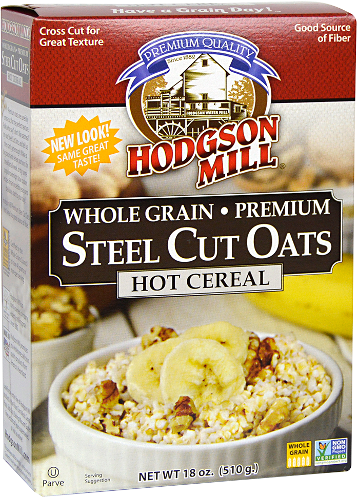 Hodgson Mill Steel Cut Oats Packaging PNG Image