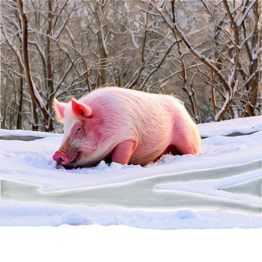 Hog In Snow Png Jvd79 PNG Image