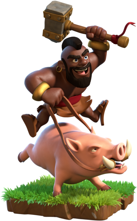 Hog Rider Character Render PNG Image