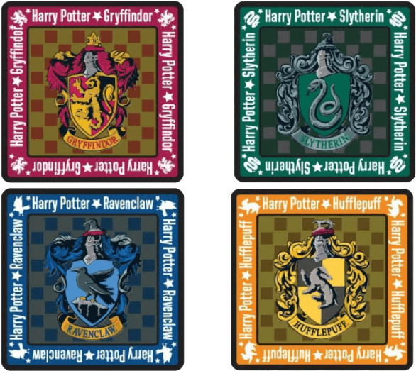 Hogwarts House Crests Collection PNG Image