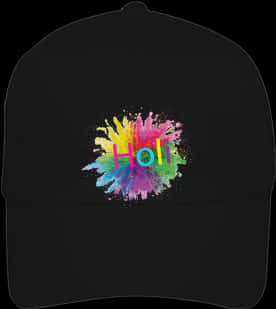 Holi Festival Color Splash Cap PNG Image