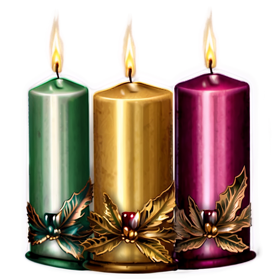 Holiday Candle Arrangements Png Vfu21 PNG Image