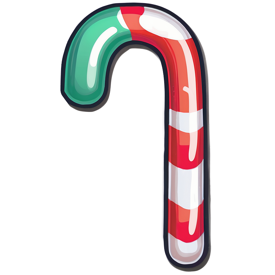 Holiday Candy Cane Graphic Png Rvg PNG Image