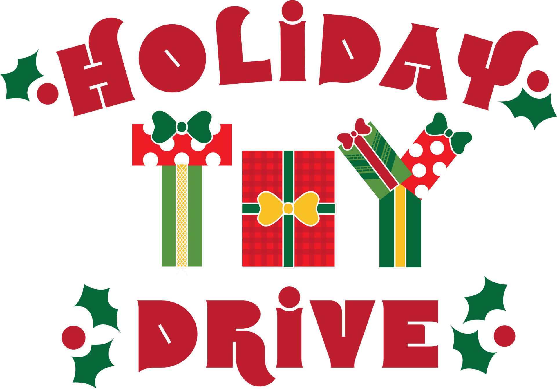 Holiday Drive Gifts Graphic PNG Image