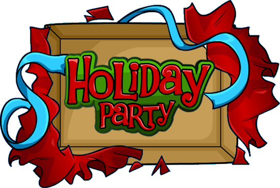 Holiday Party Sign Illustration PNG Image