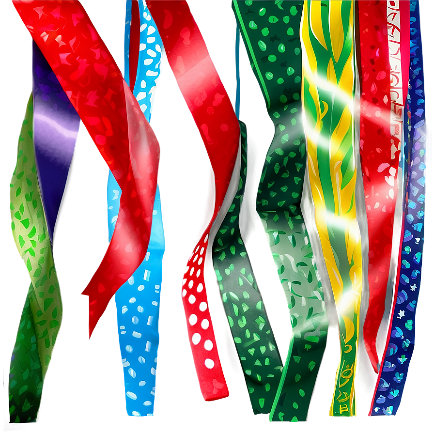 Holiday Party Streamers Png 06282024 PNG Image