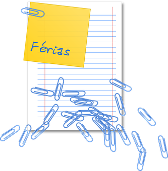 Holiday Reminder Note Paperclips PNG Image