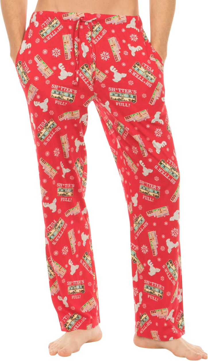 Holiday Themed Pajama Pants PNG Image