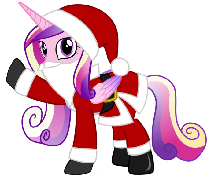 Holiday Unicorn Character Santa Outfit PNG Image