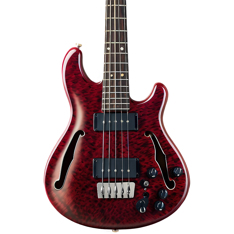 Hollow Body Bass Guitar Png 06202024 PNG Image