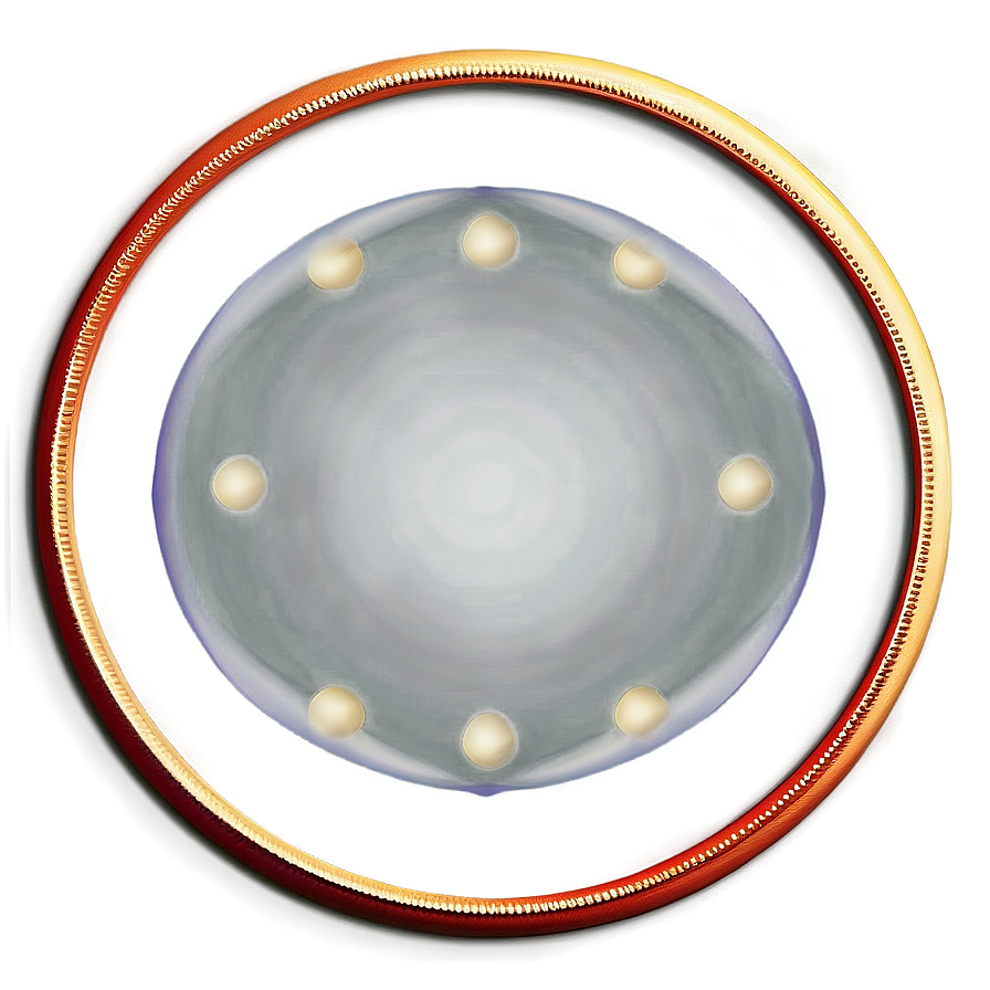 Hollow Gold Circle Frame Png Ikm40 PNG Image