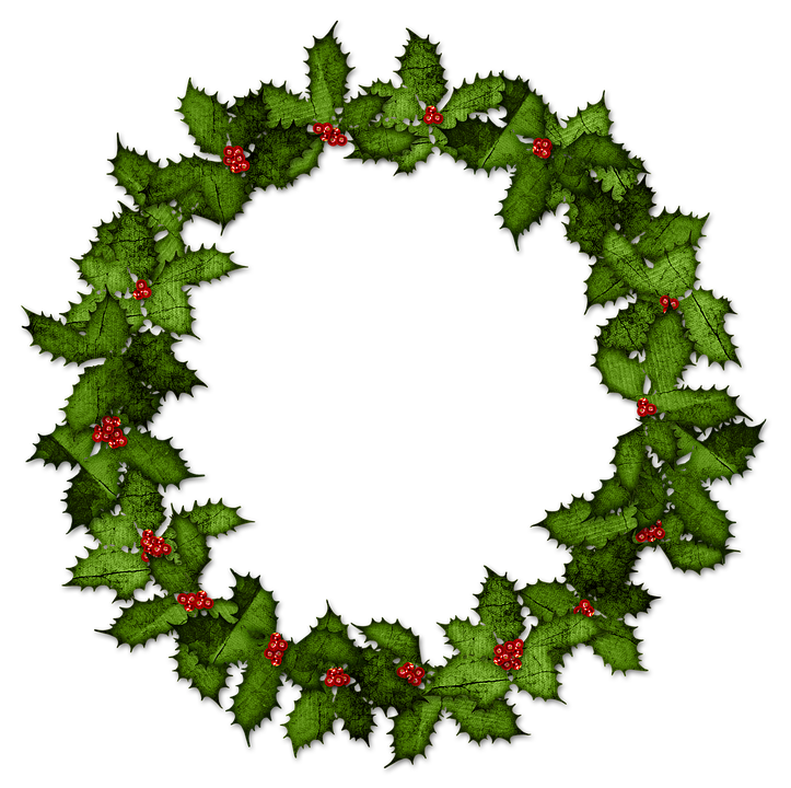 Holly Berry Wreath Frame PNG Image