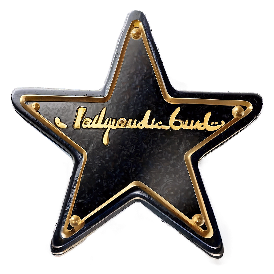 Hollywood Star Plaque Png Mrl44 PNG Image