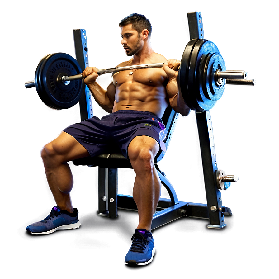 Home Bench Press Setup Png 06132024 PNG Image