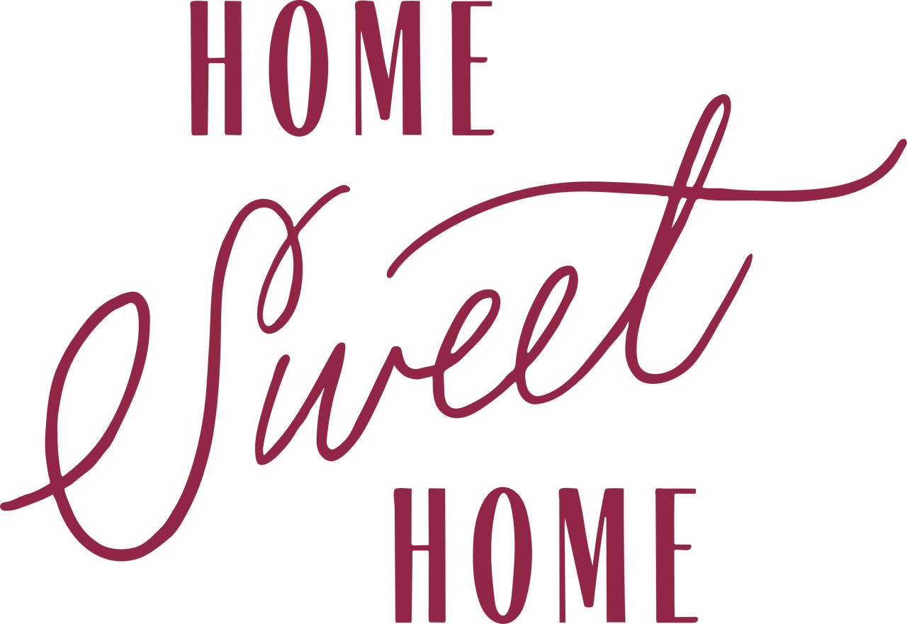 Home Sweet Home Calligraphy PNG Image