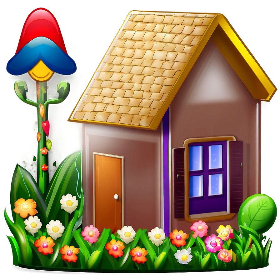 Home With Garden Icon Png Qhf63 PNG Image