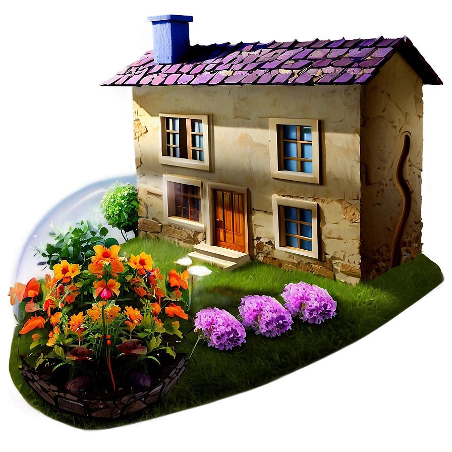 Home With Garden Icon Png Qyu PNG Image