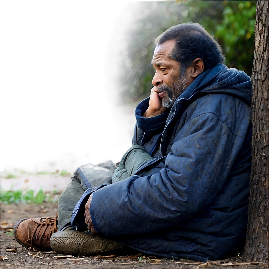 Homeless Man In Park Png 06132024 PNG Image