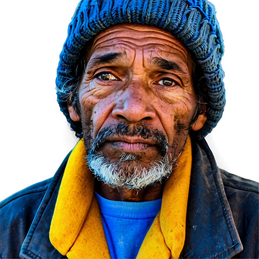 Homeless Man In Winter Png 06132024 PNG Image