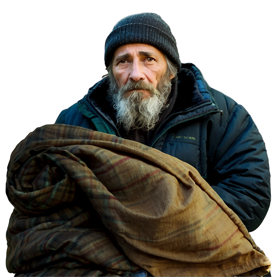 Homeless Man In Winter Png Nha27 PNG Image