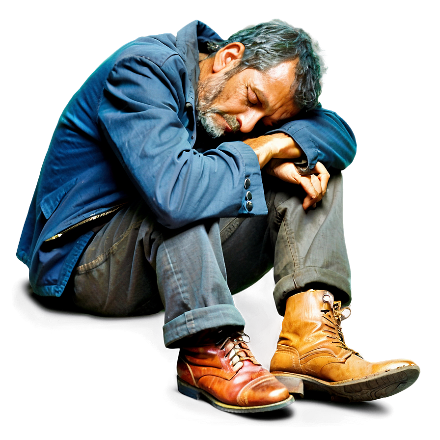 Homeless Man Sleeping Png Bjj66 PNG Image