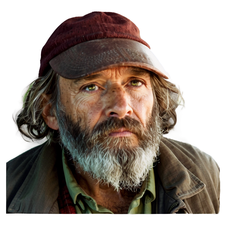 Homeless Man With Beard Png Lpk PNG Image