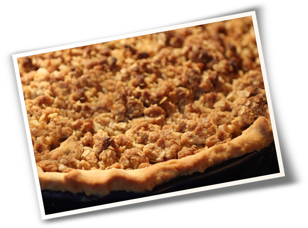 Homemade Apple Crumble Pie PNG Image