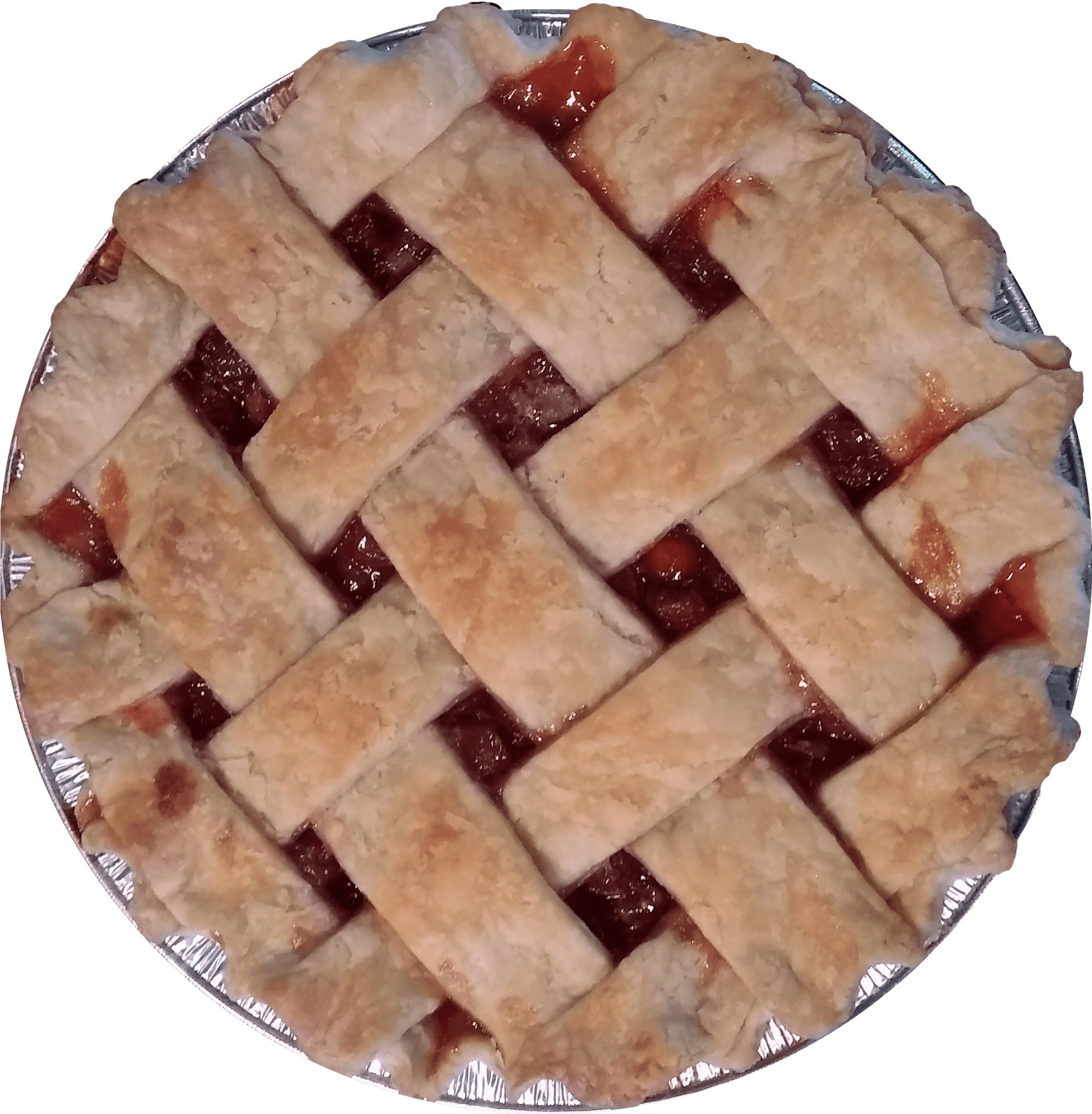 Homemade Lattice Crust Pie PNG Image