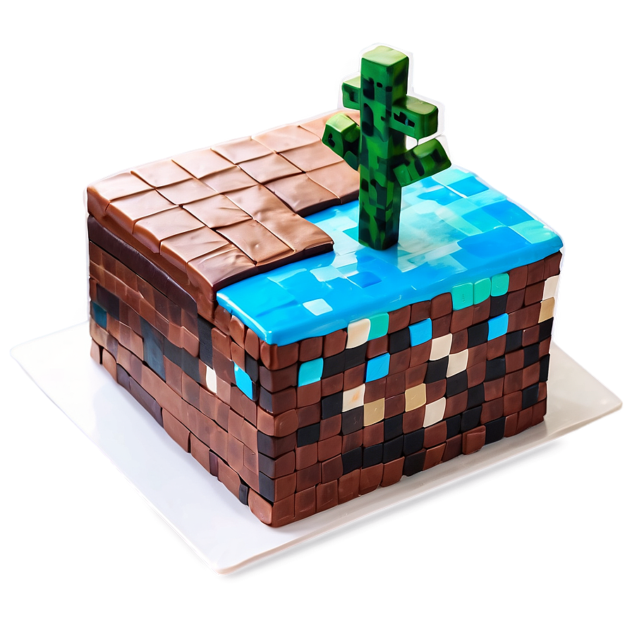 Homemade Minecraft Cake Png 06132024 PNG Image