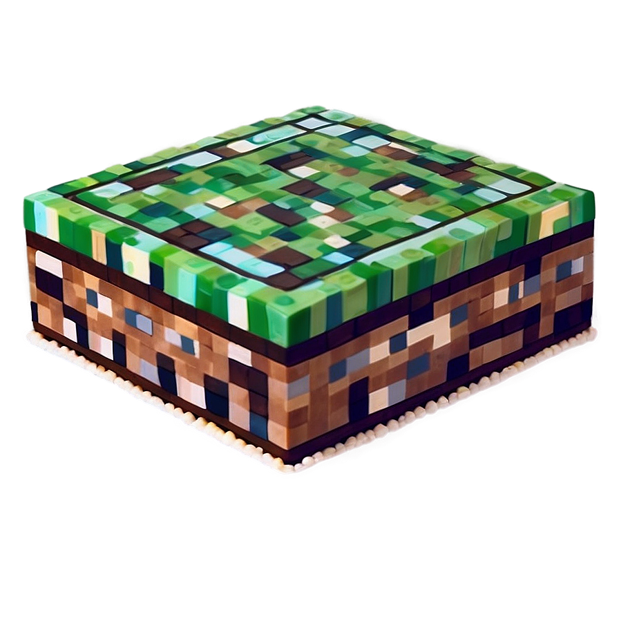 Homemade Minecraft Cake Png Drv PNG Image