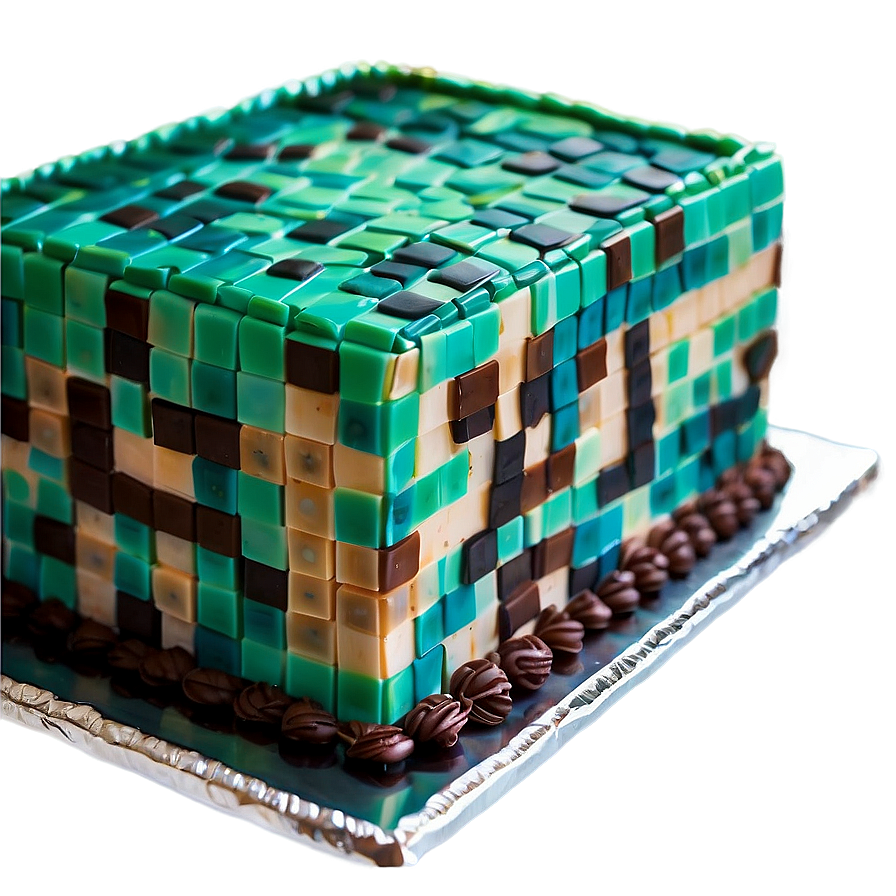 Homemade Minecraft Cake Png Sdy PNG Image