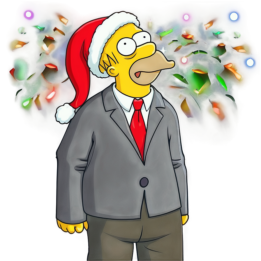 Homer Simpson Christmas Cheer Png Wxr24 PNG Image