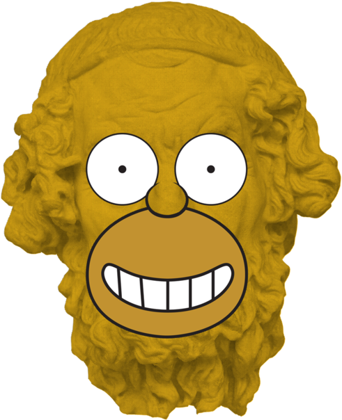 Homer Simpson Classic Portrait PNG Image