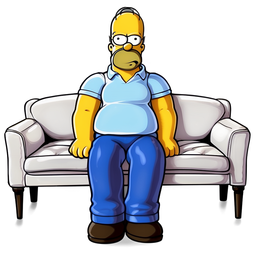 Homer Simpson Couch Potato Png Yhg90 PNG Image