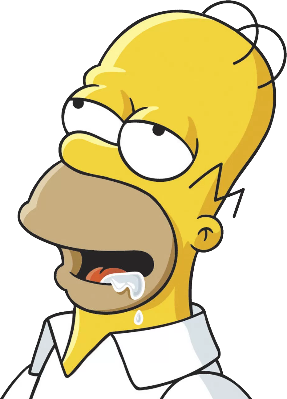 Homer Simpson Drooling PNG Image